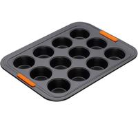 Subzonal-Le Creuset Moule À 12 Mini-Muffins Anti-Adhérent ( 4,5 Cm), Résistant Au Levain, En Acier Siliconé, Anthracite/Orange, 94101300000000