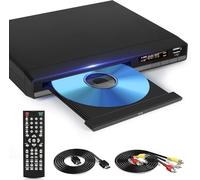 SUBZONAL-Lecteur DVD HD avec Port HDMI, Lecteurs DVD Région Gratuits pour Smart TV, Câble de Sortie HDMI/RCA Inclus, Mémoire de Pause, PAL/NTSC intégré, Lecteurs CD pour la Maison (Non Blu-Ray)