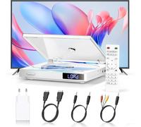 SUBZONAL-Lecteur DVD TV, Mini Lecteur DVD HDMI avec Toutes Les Régions Libres, DVD Player avec Port USB, Lecture de Mémoire, Télécommande, Câbles HDMI, RCA et AUX Inclus