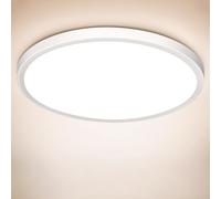 SUBZONAL-Led Plafonnier Ø22CM, Plafonier LED 4000K 18W 1600LM Plafonnier Chambre Luminaire Cuisine IP44 Etanche Lampe Cuisine Plafond pour Salon, Balcon, Couloir, Garage, Bureau, Chambr à Coucher