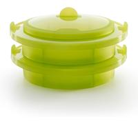 SUBZONAL-Lékué Cuit Vapeur Silicone Vert 22 cm