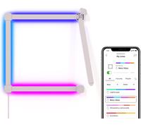 Subzonal-Lines 90 Degrés Squared Kit De Démarrage, 4 Barres Lumineuses Led Rgbw Connectées - Appliques Murales Luminaires Intérieur Modulaires Wi-Fi 16m Couleurs, Compatible Alexa, Déco Ou Gaming