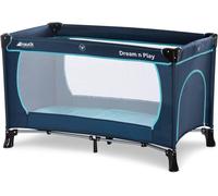 Subzonal-Lit Parapluie Bebe Dream N Play Plus 120x60 Cm Avec Accès Frontale, Dès La Naissance À 15 Kg, Sac De Transport, Fond Rembourrée, Léger, Pliable Et Compact - Navy Aqua