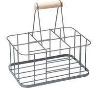 Subzonal-Living Nostalgia Kitchencraft Porte-Bouteilles Et Caisse À Lait En Métal, 29 X 20 X 13 Cm - Gris