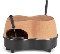 SUBZONAL-LIVOO DOC227 Four à Pizza Party Duo Petit Format Dôme en Terre Cuite 2 Minipizzas Ø 11 cm, Cuisson Rapide 650W