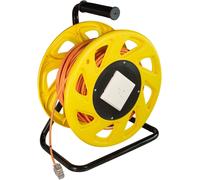SUBZONAL-LogiLink cq3060s Enrouleur de câble réseau avec Prises 6 A STP RJ45 Keystone 60m