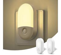 Subzonal-Lohas Veilleuse Led, On/Off Automatique, Blanc Chaud 3000k, 0.6w, Luminosité Réglable (30/60lm), Capteur De Lumière, Veilleuse Prise Electrique, Chambre D'enfant, Toilette, Entrée, Escalier,