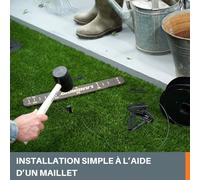 SUBZONAL-Lot de 100 Piquets De Fixation pour Câbles Périphériques WA0179, Accessoires pour Robots Tondeuses WORX Landroid et Landroid Plus, Installation Facile et Rapide, Solide et Durable