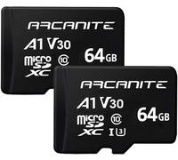 SUBZONAL-Lot de 2, 64 Go Cartes Mémoire microSDXC UHS-I U3, A1, V30, 4K, C10, microSD, Vitesse de lecture maximale de 90 Mo/s