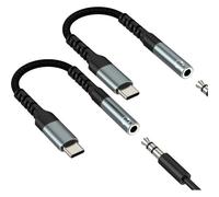 SUBZONAL-Lot de 2 adaptateurs USB C vers audio de 3,5 mm pour iPhone 17 16 15 Pro Max pour casque Apple Câble de type C compatible avec Samsung Galaxy S25 S24 DAC Accessoires de voiture filaires pour