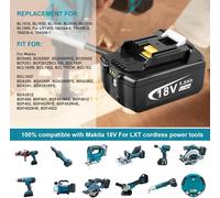 SUBZONAL-Lot de 2 batteries de rechange 18 V 5,0 Ah pour Makita BL1850B, Li-Ion avec indicateur LED 5000 Ah pour Makita, sans fil, 18 V, outil électrique, outil de jardin, BL1850, BL1840, BL1830