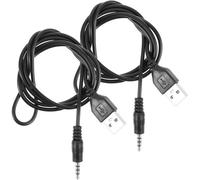 SUBZONAL-Lot de 2 Câbles Adaptateurs USB vers Jack 35 MM en PVC Câble de Charge et Audio 35 MM Cordon D¿Alimentation USB Polyvalent Compatible Smartphones et Tablettes pour Transfert