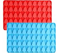 Subzonal-Lot De 2 Mini Moules En Silicone En Forme De Sapin De Noël À 50 Cavités Pour Faire Du Chocolat, Des Desserts Festifs, Des Bonbons, De La Gelée, Des Biscuits, Des Fruits, Des Collations, Des