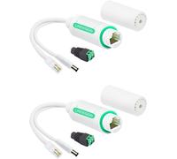 SUBZONAL-Lot de 2 répartiteurs PoE étanches 12 V CC, 10/100 Mbps, répartiteur d'alimentation par Ethernet, IEEE802.3af/at PoE vers DC pour caméras de sécurité, AP sans Fil, téléphone VoIP