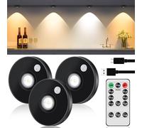 Subzonal-Lot De 3 Lampes Murales D'intérieur Rechargeables Sans Fil Avec Détecteur De Mouvement - 3 Couleurs Avec Fonction Marche/Arrêt Automatique - Pour Escaliers, Salon, Salle De Bain, Couloirs, P