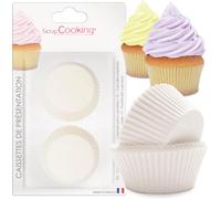 Subzonal-Lot De 36 Caissettes À Cupcakes & Muffins Blanches - Décorations Étuis Tasses En Papier Pour Pâtisseries - Caissettes De Présentation & Cuisson - Coloris Blanc Transparent - 4909