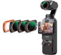 Subzonal-Lot De 4 Filtres Nd Magnétiques Réglables Pour Dji Osmo Pocket 3 Creator, Filtres Nd Réglables 1-5 Arrêts + 6-9 Arrêts ¿ Lot De 4 (Cpl, Uv, Vnd2-32 Vnd64-512)
