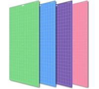 SUBZONAL-Lot de 4 Tapis de découpe 30,5 x 61cm pour Cricut Explore Air 2/Air/One/Maker StandardGrip/LightGrip/StrongGrip/FrabricGrip-Autocollants Multiples - Vert Bleu Violet Rose Tapis de coupe