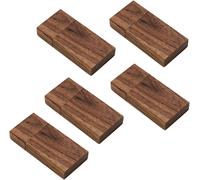 SUBZONAL-Lot de 5 Clé USB 16 Go en Bois USB 2.0, Clé USB 16Go USB Stick 16GB Lot de 5 Clé Clef USB Sauvegarde et Partage de Vidéos, d'Images et de Documents pour Clients, Fournitures de Bureau (Noyer