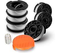 SUBZONAL-Lot de 6 Bobines A6485 A6481 pour Black Decker Coupe-Bordures,6 x 9 m de Fil en Nylon, Fil de ¿1,65 mm+1 Capuchon +1 Ressort2