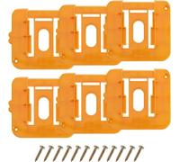 SUBZONAL-Lot de 6pcs Bases de Batterie au Lithium Compatible avec Dewalt 20 V/60 V DCB200 DCB201 DCB202 DCB203 Support de Montage de Batterie en Plastique ABS, Jaune