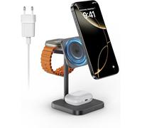 Subzonal-Lululook Qi2 Chargeur Induction Iphone, 15w Certifié Qi2 Avec Magsafe En Aluminium, Petite Taille Essentiels Voyage Bureau, Chargeur Sans Fil 3 En 1 Iphone 16 Pro Max Plus 15 14 13 5w Airpod