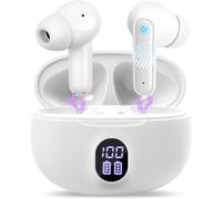 SUBZONAL-LWMTT Écouteurs sans Fil Bluetooth, Intra-Auriculaires Bluetooth 5.3, Affichage LED Blanc, écouteurs étanches IPX7, autonomie de 30 h, réduction du Bruit, Charge Rapide USB-C