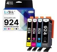 SUBZONAL-LxTek 924 Cartouches d'encre pour HP 924 Cartouches Compatibles pour HP OfficeJet 8120e 8122e 8124e 8125e pour OfficeJet Pro 8130e 8132e 8134e 8138e 8139e (4 Pack, Pas avec Puce)