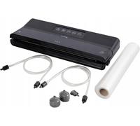 SUBZONAL-Machine Sous Vide Alimentaire Huslog 125W, 6,5L/min, Soudeuse 30cm pour Aliments Secs & Humides, Compatible Sous-Vide, 2 Rouleaux Inclus (3m x 28cm), Tuyau d¿Aspiration & Adaptateurs, Noir