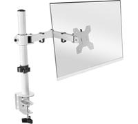 SUBZONAL-MARM1 Blanc, Support de Moniteur à Bras pour Ecrans jusqu'à 32"", Articulé et Réglable en Hauteur, Cadre Robuste, Compatible VESA75 et VESA100