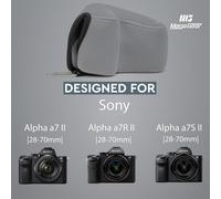 SUBZONAL-Matériau Léger"" Neoprene Sac photo Housse Étui Sacoche pour Sony Alpha a7 II, a7R II, & a7S II et Objectifs- 28-70mm Lentille (Gris)