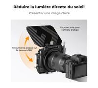 SUBZONAL-Matte Box et Filtre Carré ND4 + ND32 avec 2 Plateaux de Filtre 4"x5.65" et 5 Bagues Adaptateurs 67/72/77/82/95mm