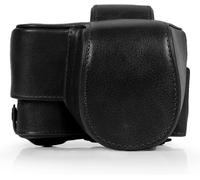 SUBZONAL-MegaGear MG2006 Ever Ready Étui en Cuir véritable Compatible avec Sony ZV-E10 (16-50 mm) Noir