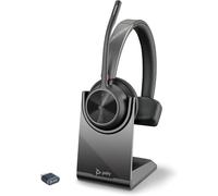 SUBZONAL-Micro-casque sans fil Poly Voyager 4310 UC et socle de chargement - Micro-casque Bluetooth monaural avec perche de microphone antibruit - Connexion à un PC/Mac/Téléphone portable - Teams (ce