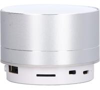 SUBZONAL-Mini Haut-Parleur Portable, Caisson de Basses Audio Multifonctionnel en Alliage D'aluminium coloré, Haut-Parleur USB sans Fil avec Son HD pour L'extérieur Gris argenté