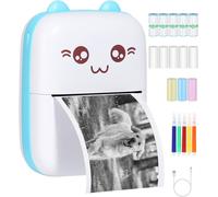 SUBZONAL-Mini imprimante portable Imprimante photo thermique sans Fil BT Imprimante de Poche Pocket avec 13 Rouleaux de Papier Thermique, Instantané Rechargeable imprimante Mobile pour Photo Étiquett