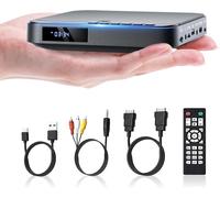 SUBZONAL-Mini Lecteur DVD, DESOBRY Lecteur DVD HDMI Compact HD 1080P pour Smart TV avec Toutes Les régions, entrée Carte USB/TF, télécommande, PAL/NTSC