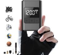 Subzonal-Mini Pompe À Vélo Électrique, 120 Psi Alimentée Par Batterie, Avec Manomètre, Arrêt Automatique Et Éclairage Led, Avec Valves Presta Et Schrader,Vtt, Vélos De Ville Et Vélos