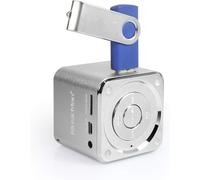 SUBZONAL-Mini Soundstation Enceinte Portable - Lecteur MP3, USB, Prise en Charge de Carte MicroSD, 5 Heures de Temps de Lecture Batterie Rechargeable - Idéal pour voyager (Argent)