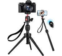 SUBZONAL-Mini trépied en Aluminium, Trépied de Table Portable avec Rotule Entièrement Pivotante et Télécommande, Trépied Selfie Léger pour Smartphone/Appareil Photo/Projecteur/Webcam