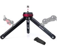 SUBZONAL-Mini Trépied, TR01 Caméra Table Petit Aluminium CNC avec vis 1/4 et 3/8 Maxload 80KG pour Video Studio Lumiere LED Light Smartphone Telephone DSLR Appareils Photo Reflex et Gimbal, Noir Rou