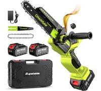 SUBZONAL-Mini Tronconneuse à Batterie 8 et 6 Pouces, Elagueuse Sans Fil pour Branches et Jardin, Système D'huile Automatique, Tension de Chaîne Sans Outil, 900W, Compatible avec Makita 18V