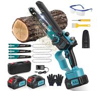 SUBZONAL-Mini Tronconneuse a Batterie 8000mAh, 6 Pouces 1000W Tronconneuse Electrique Sans Fil Brushless avec Graisseur Automatique, Elagueuse Batterie, Petite Tronçonneuse Compatible avec Makita pou