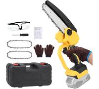 SUBZONAL-Mini tronçonneuse sans fil de 6 pouces compatible avec Dewalt 18 V / 20V batterie, moteur sans brosse, tronçonneuse à main avec pour sécateur, sécateur, coupe du bois (Sans batterie)