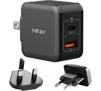 Subzonal-Minix Neo P1 Mini 33 W Pps Chargeur Gan 2 Ports 1 Port Usb-C Chargeur Rapide 1 Port Usb-A Chargeur Rapide 3.0. Compatible Avec Iphone 8-15, Galaxy S10-S21, Pad Et Plus Encore.