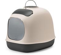 Subzonal-Minu - Bac/Litière Couverte Pour Chats, Pelle E Filtre Inclus. De Design, Fabriqué En Italie, Couleur Gris/Noir, Taille Unique. Maison De Toilette Pour Chats