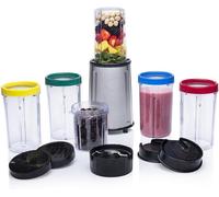 SUBZONAL-Mixeur Tristar BL-4445 - Kit complet de 17 pièces - Pour les ingrédients secs et humides - Noir/Argent