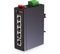 SUBZONAL-MokerLink Commutateur Gigabit industriel à 5 ports, 4 ports 100/1000 Mbps, liaison montante 1 Gigabit, taille mini, rail DIN en métal et commutateur Ethernet mural