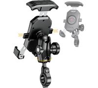 Subzonal-Montoir De Moto Anti-Vol-Boule À Vélos Titulaire De Téléphone Portable De La Poignée Double Socket Tige Tige Avec Aluminium 1"" Baline De Billes 360 Rotation Universelle Pour 4,0""-7,0"" Smar