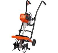 SUBZONAL-Motobineuse Thermique à Moteur Essence 31 CC à 4 Temps avec 4 Dents Avant Réglables en Acier Grandes Roues Installation Facile Cultivateur de Sol pour Potager Jardinière Travail du Sol Champ